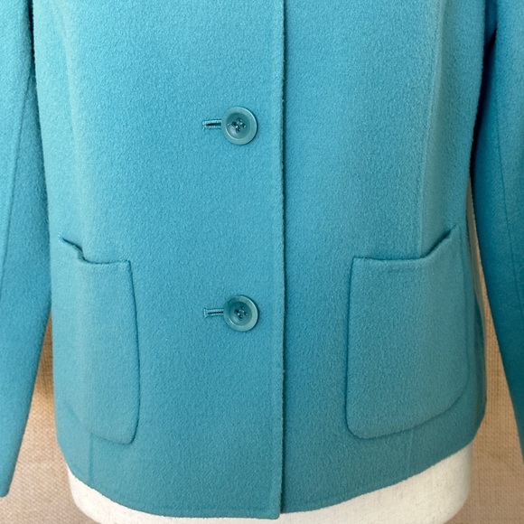 Talbots Turquoise Wool Blazer Coat - Picture 4 of 6